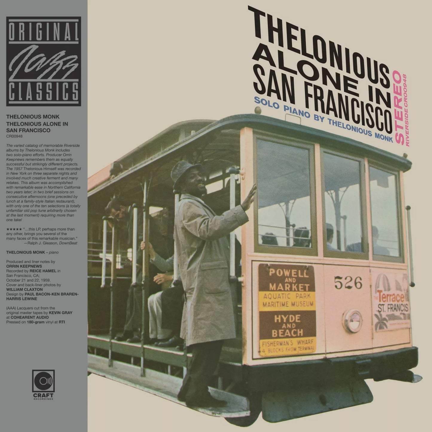 Thelonious Monk – Thelonious Alone In San Francisco (2026 Original Jazz Classics Reissue)
