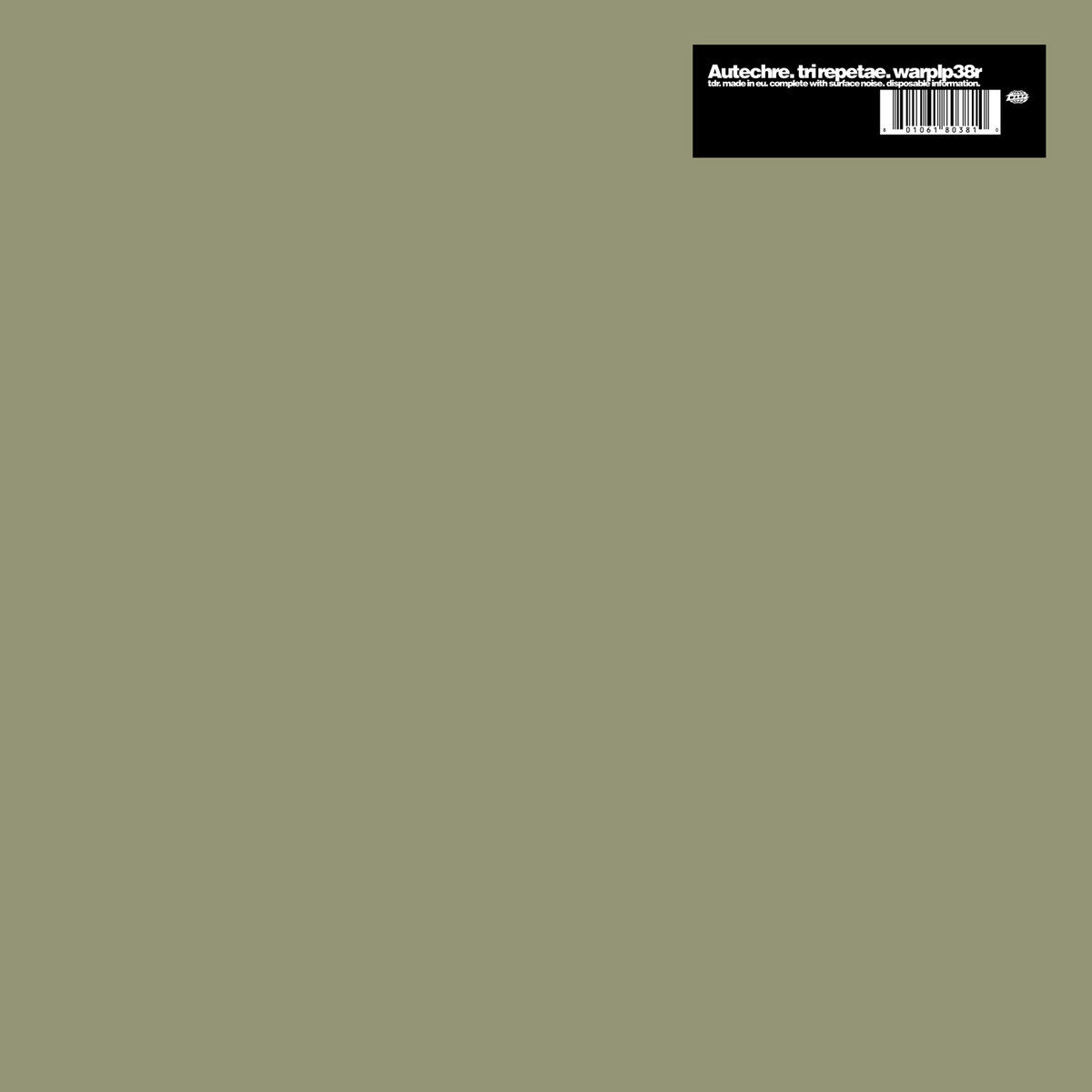 Autechre – Tri Repetae, 2x Vinyl LP Autechre – Tri Repetae, 2x Vinyl LP