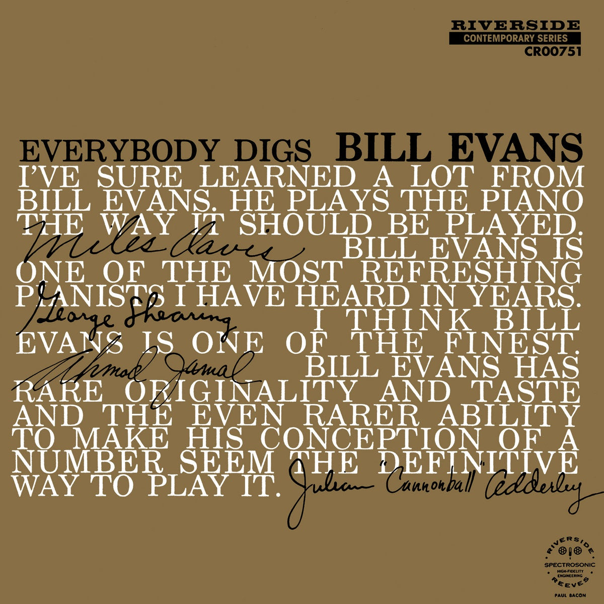 Bill Evans Trio – Everybody Digs Bill Evans (Analogue Productions 45RPM Reissue)