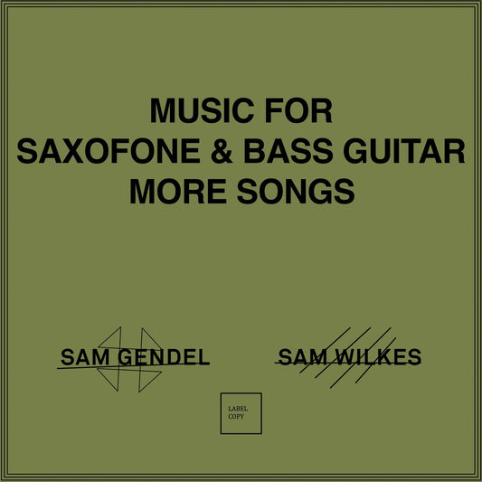 Sam Gendel & Sam Wilkes – Music For Saxofone & Bass Guitar More Songs (VMP Exclusive)